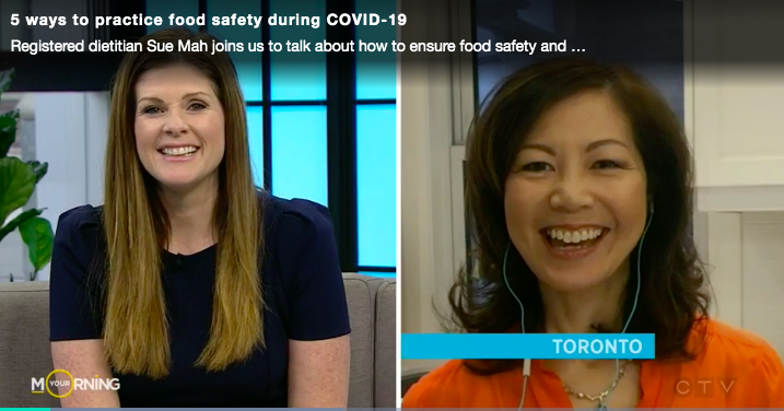 TV host Lindsey DeLuce talking via video to Dietitian Sue Mah