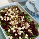Beet Salad with Goat Cheese and Arugula