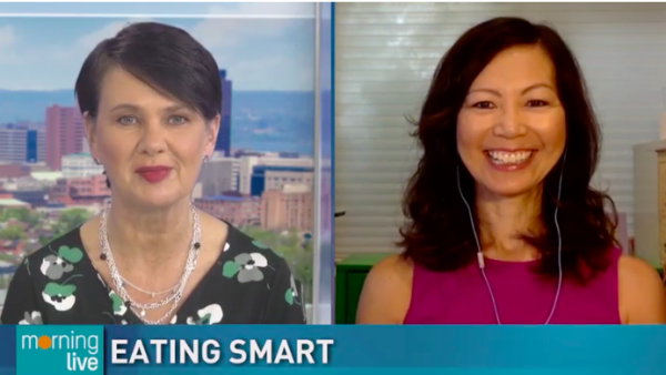 TV host Annette Hamm speaking to dietitian Sue Mah