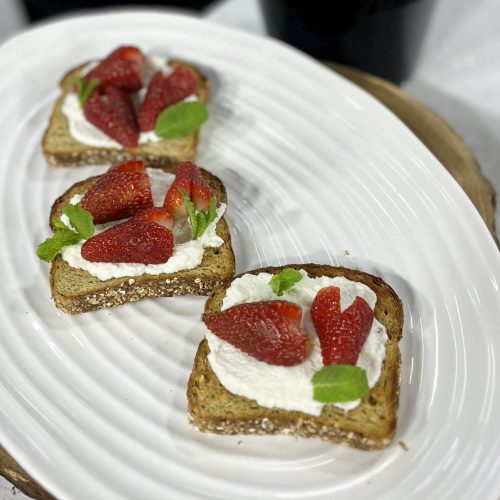 Strawberry ricotta toast