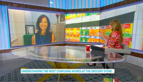 Dietitian Sue Mah speaking to TV host Lindsey Deluce